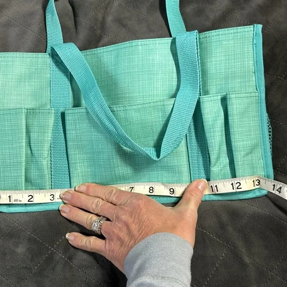 Thirty One Stampin For Fun Craft Bag Tote Green - Picture 8 of 9